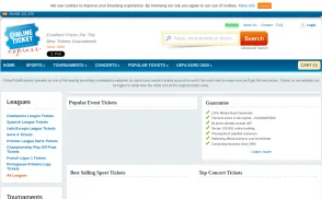 OnlineTicketExpress website