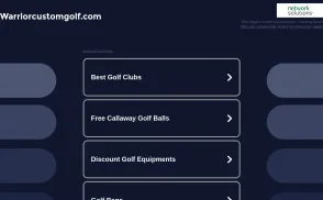 Warrior Custom Golf website