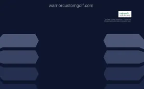 Warrior Custom Golf website