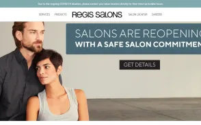 Regis Salons / The Beautiful Group Management website