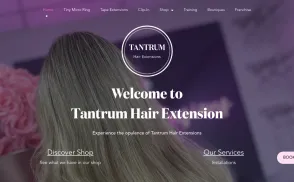Tantrum Hair Extenstions website