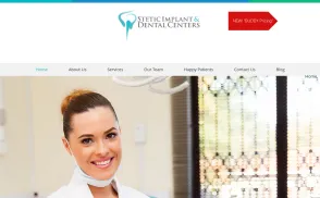 Stetic Implant & Dental Centers website