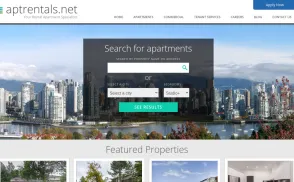 Cascadia Apartment Rentals / Nacel Properties website