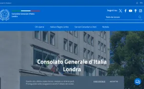 Italian General Consulate In London website