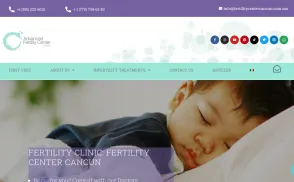 Fertility Center Cancun website