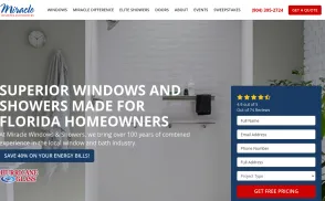 Miracle Windows & Sunrooms website