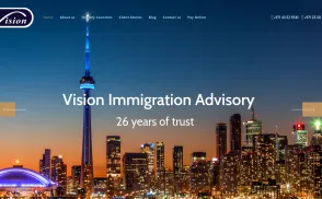 Vision Consultancy Immigration Services website