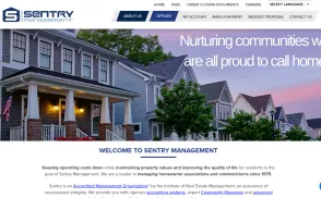 Sentry Management website