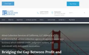 Allied Collection Services Of California website