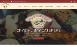 Crystal Bay Caterers website