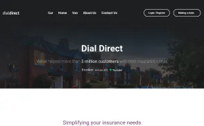 Dial Direct Insurance website