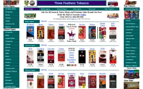 Three Feathers Tobacco Company website