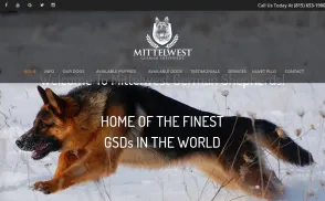 Mittelwest German Shepherds website