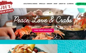 Joe's Crab Shack website
