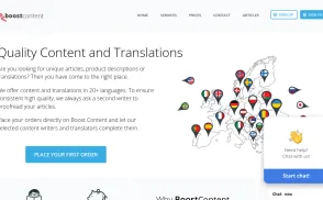 Boost Content website