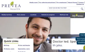 Prevea Health Services website