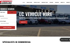 LC Van Hire website