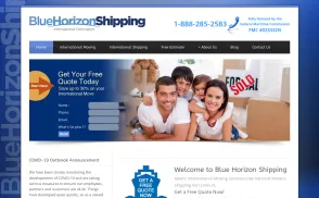 Blue Horizon Shipping website