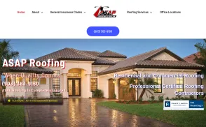 ASAP Roofing website