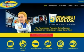 Cottman Transmission & Total Auto Care website
