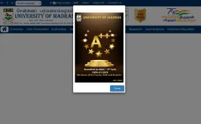 University Of Madras website