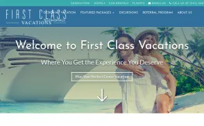 First Class Vacations website