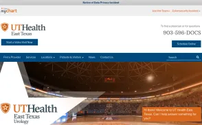 UT Health East Texas website