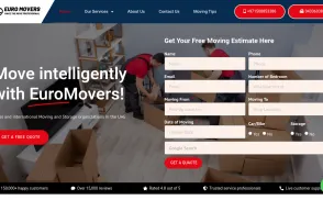 Euro Movers Dubai website