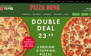 Pizza Nova Take Out website