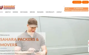 Sahara Packers & Movers website