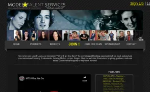 Model And Talent Services website
