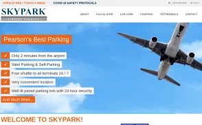 Skypark Airport Parking website