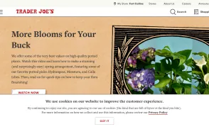 Trader Joe's website