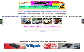 Showcars Fiberglass & Steel Bodyparts Unlimited website