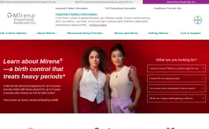 Mirena IUD website