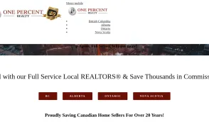 One Percent Realty website