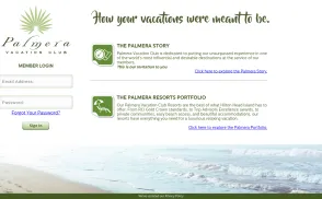 Palmera Vacation Club website