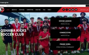 Oshawa Kicks Soccer Club website