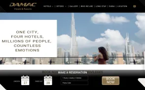 DAMAC Hotels & Resorts website