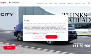 Honda Cars India website