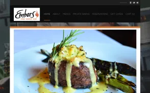 Embers Restaurant website