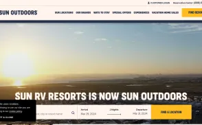 Sun RV Resorts website