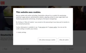 Deutsche Bahn website