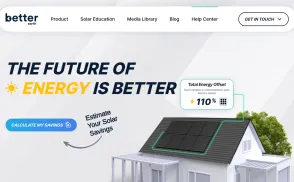 Better Earth Solar website