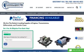 Powertrain Products website