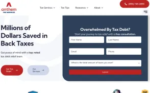 Anthem Tax Services website