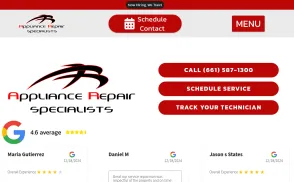 Appliance Repair Specialist website