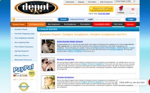 EyeglassesDepot website