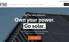 Top Tier Solar Solutions website