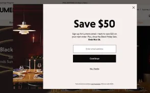 Lumens Lights + Living website